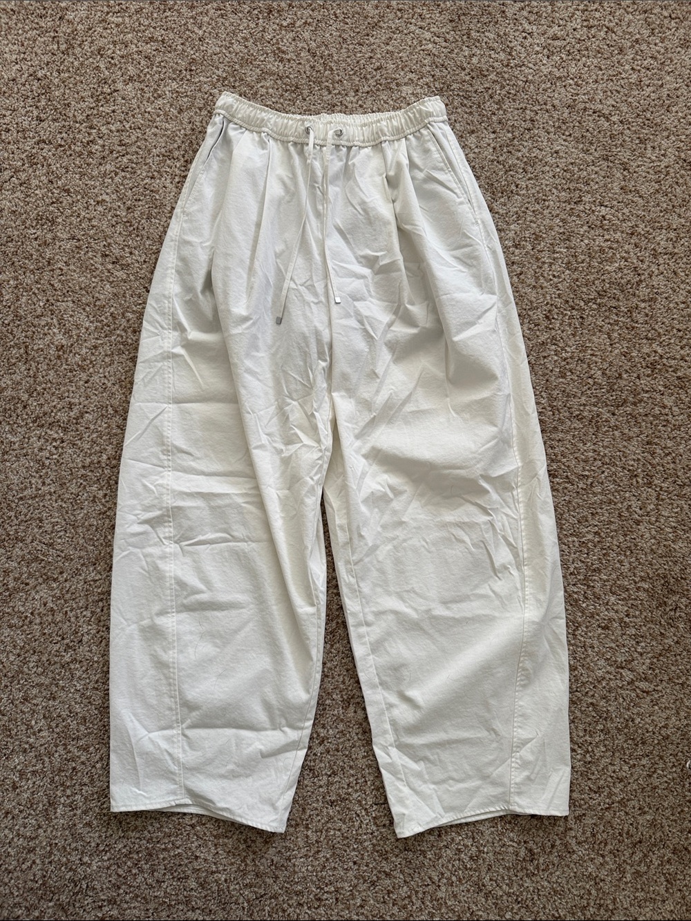 GU Off White Barrel Pants